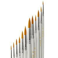 Без бренда «Набор круглых нейлоновых кистей для рисования «Две картинки» (12 шт.) белые» во Владикавказе  в интернет-магазине  Без бренда «Набор круглых нейлоновых кистей для рисования «Две картинки» (12 шт.) белые» во Владикавказе