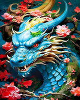 Без бренда «Коробка 20 шт: Бирюзовый дракон среди цветов» во Владикавказе 