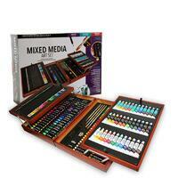 Без бренда «Оптовая коробка 5 шт.: Художественный набор (174 предмета) в деревянном чемоданчике» во Владикавказе 