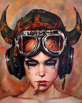 Без бренда «Девушка в шлеме с сигаретой» во Владикавказе 