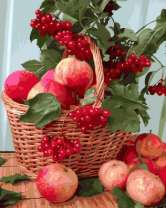 Без бренда «Плетёная корзина с калиной и яблоками» во Владикавказе 