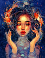 Без бренда «Девушка и карпы кои» во Владикавказе  в интернет-магазине  Без бренда «Девушка и карпы кои» во Владикавказе