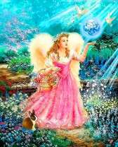 Девушка-ангел и голуби