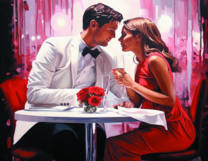 Без бренда «Пара на свидании в ресторане» во Владикавказе в интернет-магазине  Без бренда «Пара на свидании в ресторане» во Владикавказе