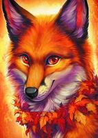 Без бренда «Хитрая лиса с осенним венком» во Владикавказе  в интернет-магазине  Без бренда «Хитрая лиса с осенним венком» во Владикавказе